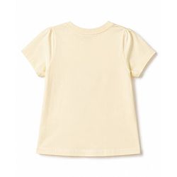 Pine Kids Cotton Knit Half Sleeves Butterfly Printed T-Shirt & Pajama Night Suit - Yellow