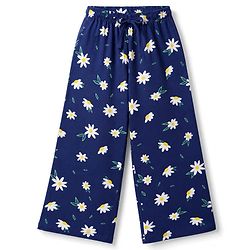 Pine Kids Cotton Knit Half Sleeves Top & Pyjama Night Suit  With Floral Print - Navy Blue
