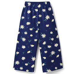 Pine Kids Cotton Knit Half Sleeves Top & Pyjama Night Suit  With Floral Print - Navy Blue