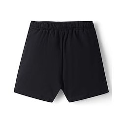 Pine Kids Cotton Knit Half Sleeves  T-Shirt Shorts Night Suit with Text Print - Black