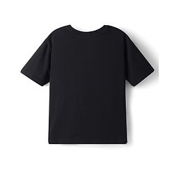 Pine Kids Cotton Knit Half Sleeves  T-Shirt Shorts Night Suit with Text Print - Black