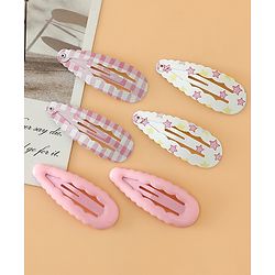 Pine Kids Fashion Snap Hair Clips - Pink & White