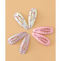 Pine Kids Fashion Snap Hair Clips - Pink & White