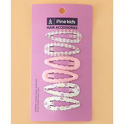 Pine Kids Fashion Snap Hair Clips - Pink & White