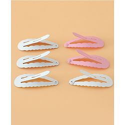 Pine Kids Fashion Snap Hair Clips - Pink & White