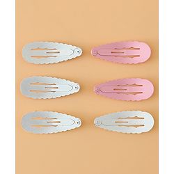 Pine Kids Fashion Snap Hair Clips - Pink & White