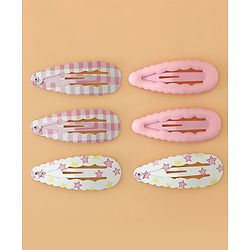 Pine Kids Fashion Snap Hair Clips - Pink & White