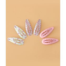 Pine Kids Fashion Snap Hair Clips - Pink & White