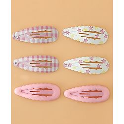 Pine Kids Fashion Snap Hair Clips - Pink & White