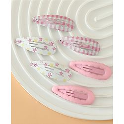Pine Kids Fashion Snap Hair Clips - Pink & White