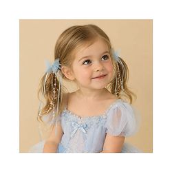 Pine Kids Bow & Butterfly Snap Clips - Blue