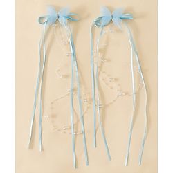 Pine Kids Bow & Butterfly Snap Clips - Blue