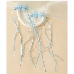 Pine Kids Bow & Butterfly Snap Clips - Blue