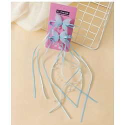 Pine Kids Bow & Butterfly Snap Clips - Blue