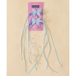 Pine Kids Bow & Butterfly Snap Clips - Blue