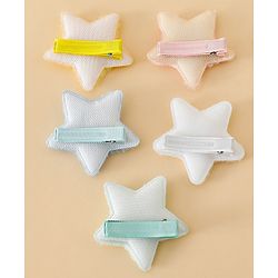 Pine Kids Hair Pins and Clips With Star Design - Blue & Pink