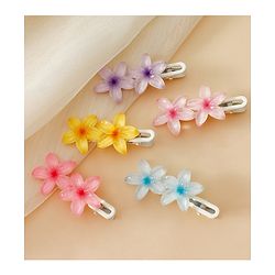 Pine Kids Cute Blossom Hair Clips - PInk & Purple