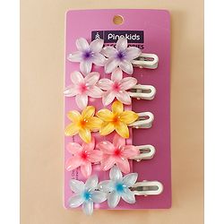 Pine Kids Cute Blossom Hair Clips - PInk & Purple