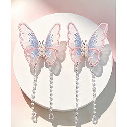 Pine Kids Butterfly Pearl Baby Hair Clip - Pink