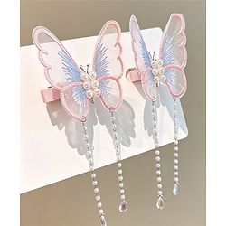 Pine Kids Butterfly Pearl Baby Hair Clip - Pink