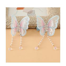 Pine Kids Butterfly Pearl Baby Hair Clip - Light Green - Blue