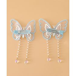 Pine Kids Butterfly Pearl Baby Hair Clip - Light Green - Blue