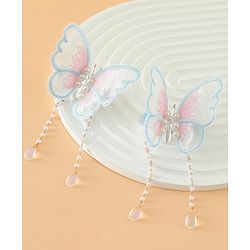 Pine Kids Butterfly Pearl Baby Hair Clip - Light Green - Blue