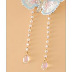 Pine Kids Butterfly Pearl Baby Hair Clip - Light Green - Blue