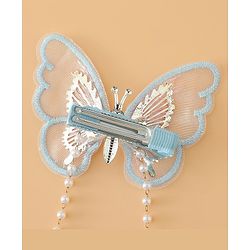 Pine Kids Butterfly Pearl Baby Hair Clip - Light Green - Blue