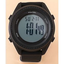 Pine Kids Free Size Digital Watch - Black