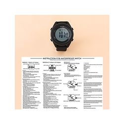 Pine Kids Free Size Digital Watch - Black
