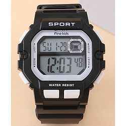Pine Kids Free Size Digital Watch - Black