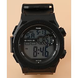 Pine Kids Free Size Digital Watch - Black