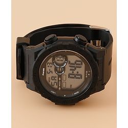 Pine Kids Free Size Digital Watch - Black