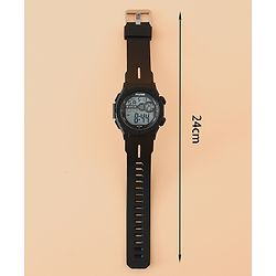 Pine Kids Free Size Digital Watch - Black