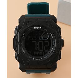 Pine Kids Free Size Digital Watch - Peacock Blue