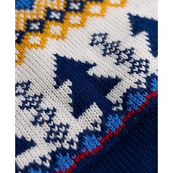 Pine Kids Knit Full Sleeves Pullovers With Tropical Design - Navy Blue