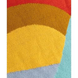 Pine Kids Knit Full Sleeves Pullover with Abstract Landscape Design - Rust Orange