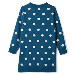 Pine Kids Knit Full Sleeves Sweater Set With Polka Dot & Star Design - Pink