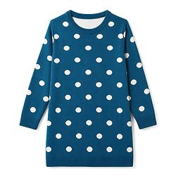 Pine Kids Knit Full Sleeves Sweater Set With Polka Dot & Star Design - Pink