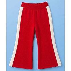 Pine Kids Knit Full Sleeves Polo Collar Striped Sweater Set -  Red & White