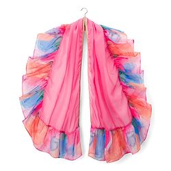 Pine Kids Woven Sleeveless Floral Sequinned & Embroidered  Choli & Lehenga Set With Dupatta - Pink