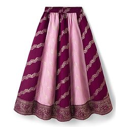 Pine Kids Woven Half Sleeves Choli Lagenga Dupattta Set with Floral Foil Print &  Sequinned Embroidery - Pink