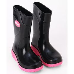 Pine Kids Slip On Rain Boots - Black