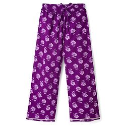 Pine Kids Cotton Woven Three Fourth Sleeves Kurti & Churidar Set With Dupatta & Floral Print - Purple