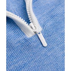 Pine Kids Knit Full Sleeves Solid Pullover Sweater - Light Blue