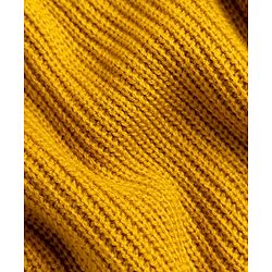 Pine Kids Knit Full Sleeves Woolen Dress With Cable Knit - Mustard