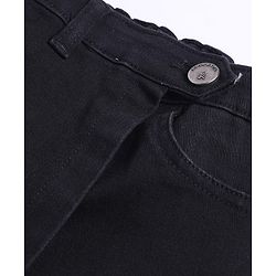 Pine Kids Cotton Mix Denim Skort with Knee Length & Back Elastic in Black