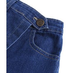 Pine Kids Denim Woven Skort with Back Elastic & Knee Length in Blue
