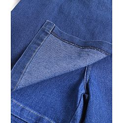 Pine Kids Denim Woven Skort with Back Elastic & Knee Length in Blue